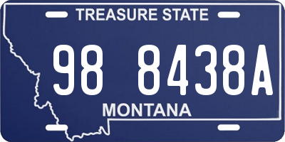 MT license plate 988438A