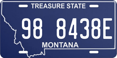 MT license plate 988438E