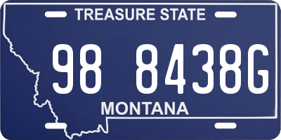 MT license plate 988438G