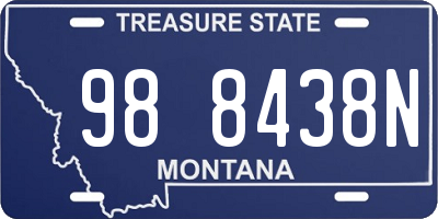 MT license plate 988438N