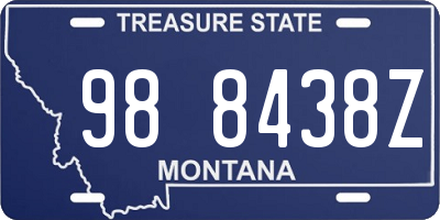 MT license plate 988438Z