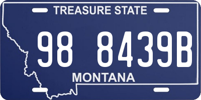 MT license plate 988439B