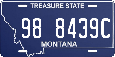 MT license plate 988439C