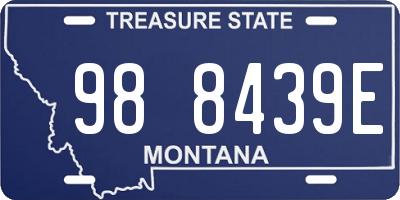 MT license plate 988439E