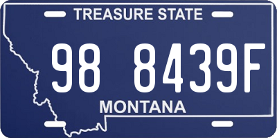MT license plate 988439F