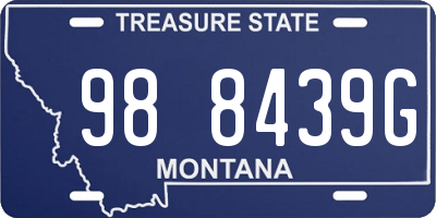 MT license plate 988439G