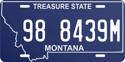 MT license plate 988439M