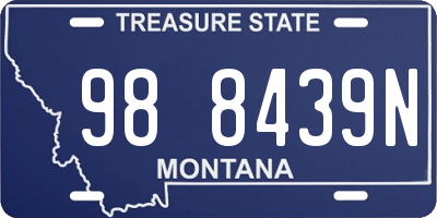 MT license plate 988439N