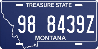 MT license plate 988439Z