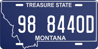 MT license plate 988440D