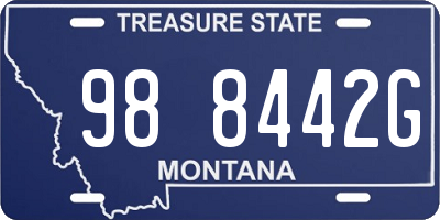 MT license plate 988442G