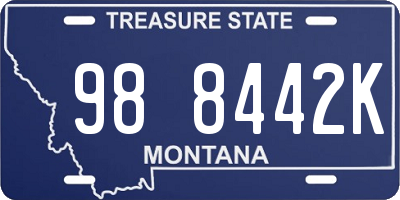 MT license plate 988442K