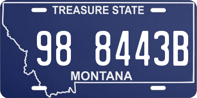 MT license plate 988443B