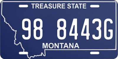 MT license plate 988443G
