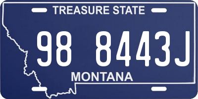 MT license plate 988443J