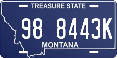 MT license plate 988443K