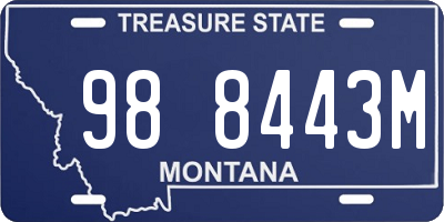 MT license plate 988443M