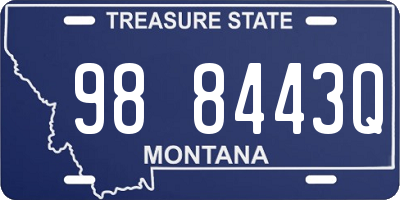 MT license plate 988443Q