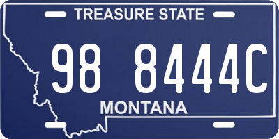 MT license plate 988444C