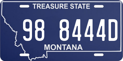 MT license plate 988444D