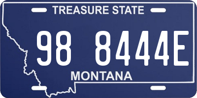 MT license plate 988444E