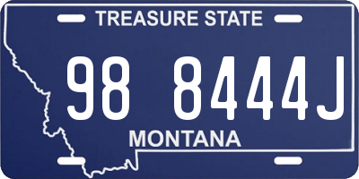 MT license plate 988444J