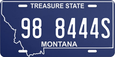 MT license plate 988444S