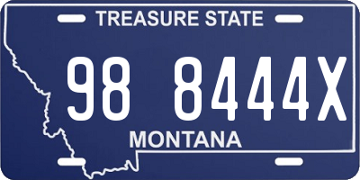 MT license plate 988444X