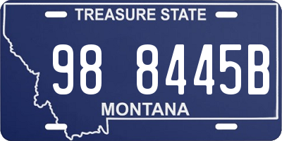 MT license plate 988445B