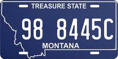 MT license plate 988445C