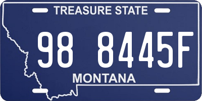 MT license plate 988445F