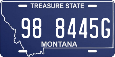 MT license plate 988445G