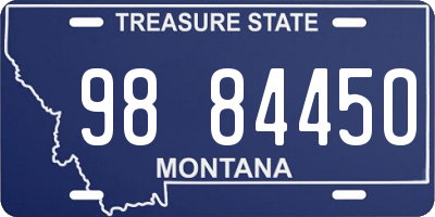 MT license plate 988445O