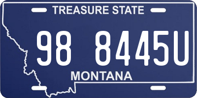 MT license plate 988445U