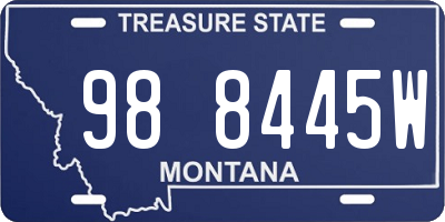 MT license plate 988445W