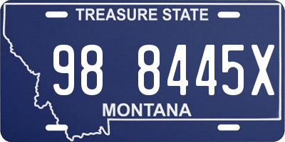 MT license plate 988445X