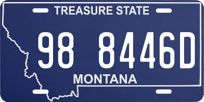 MT license plate 988446D
