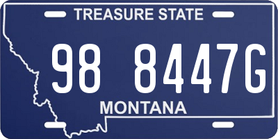 MT license plate 988447G