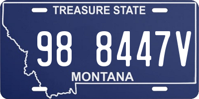 MT license plate 988447V