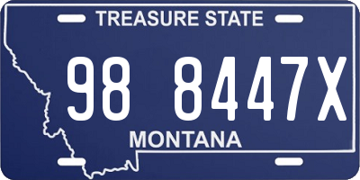 MT license plate 988447X