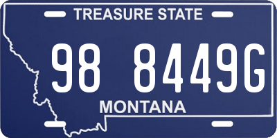 MT license plate 988449G