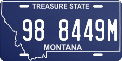 MT license plate 988449M