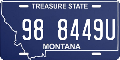 MT license plate 988449U