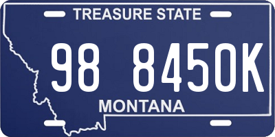 MT license plate 988450K