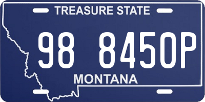 MT license plate 988450P