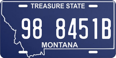 MT license plate 988451B