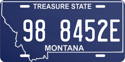 MT license plate 988452E