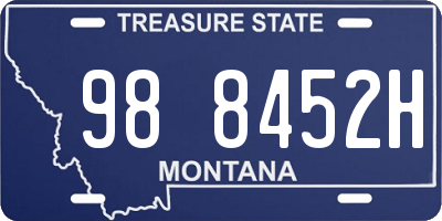 MT license plate 988452H