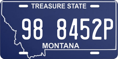 MT license plate 988452P