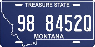 MT license plate 988452Q